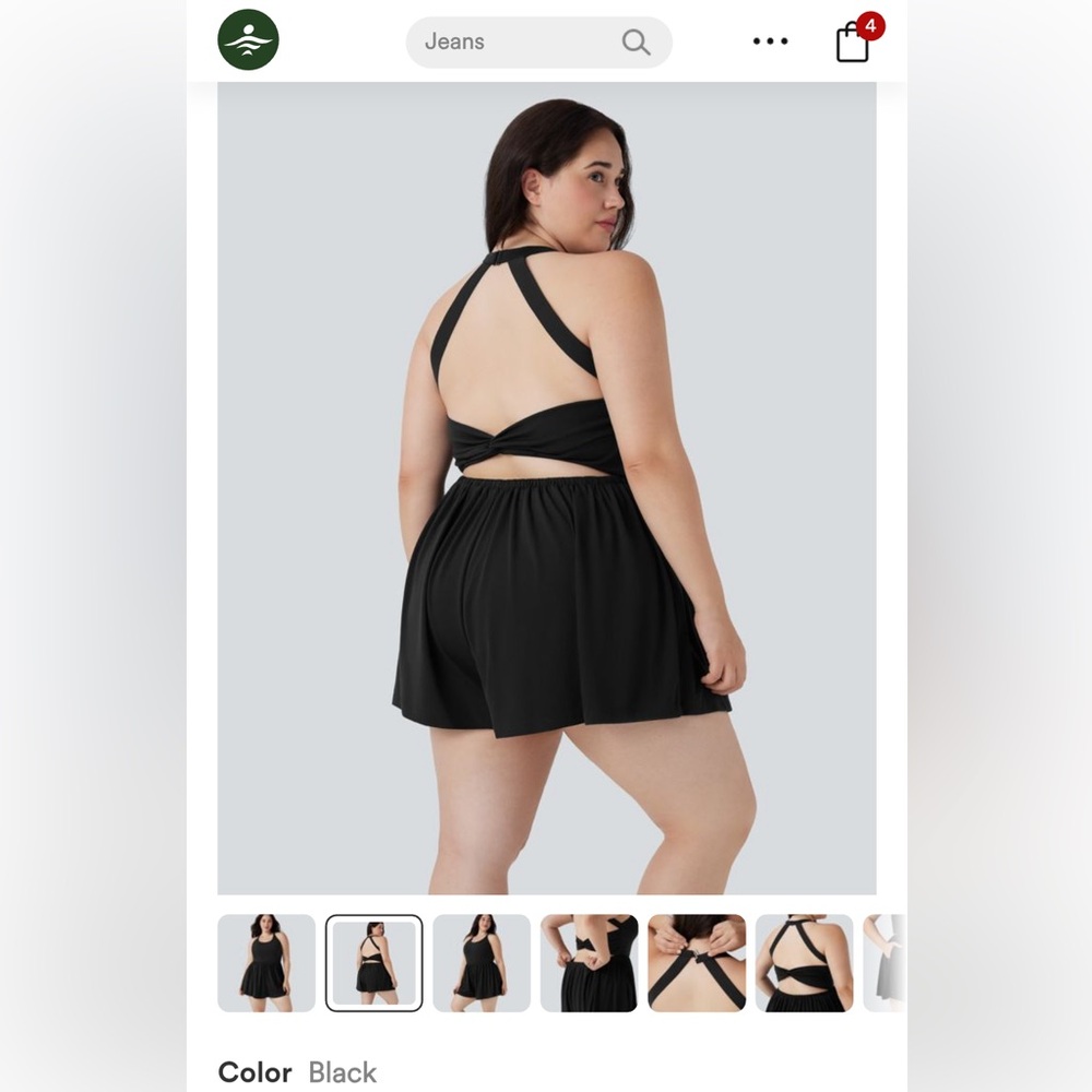 HALARA Black Backless Women's Dress 3xl